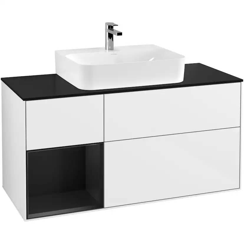 Tvättställsskåp Villeroy & Boch Finion med 3 Lådor Hylla och Bänkskiva för Centrerat Tvättställ