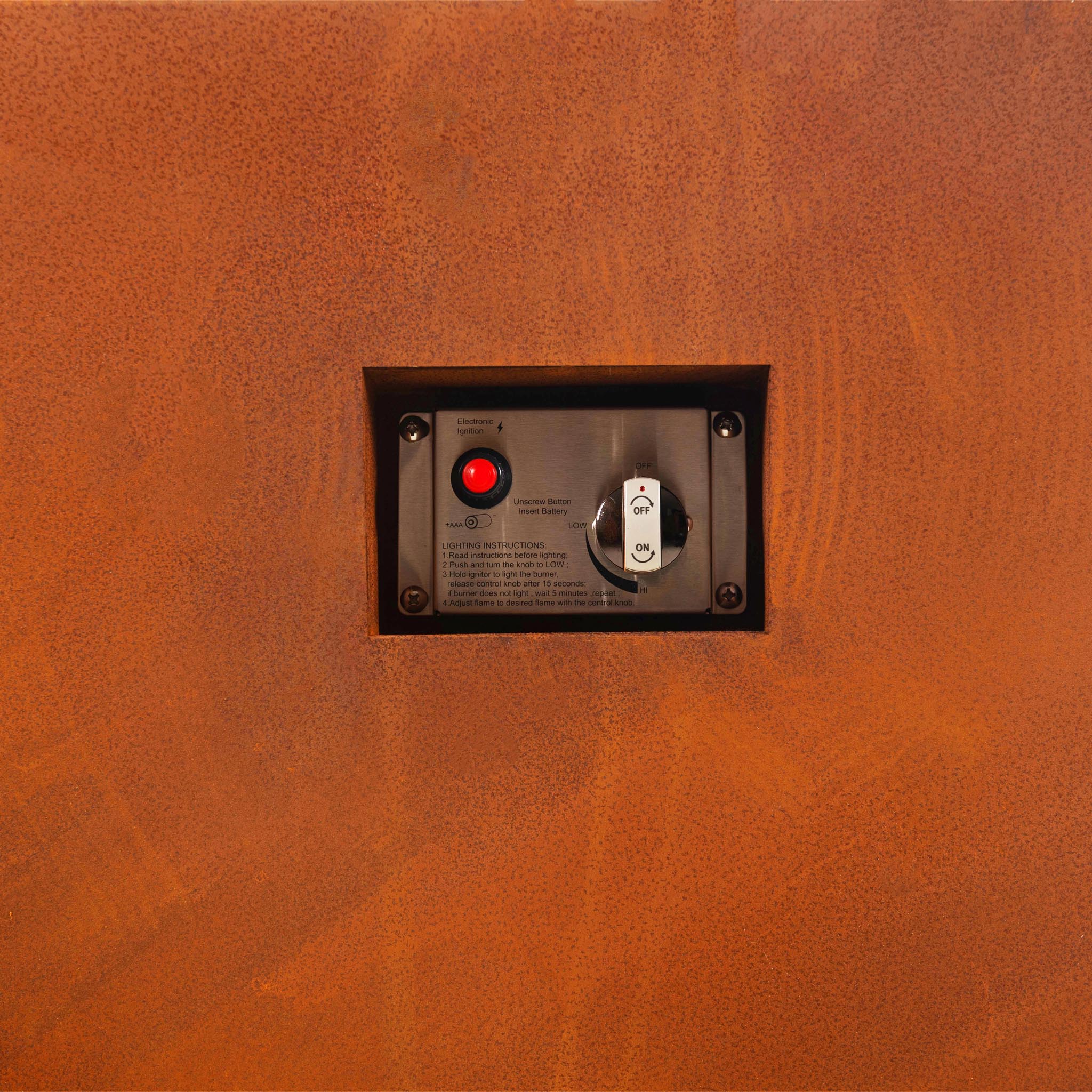 Eldstad Lyfco Cortenstål Gasoldriven Husum