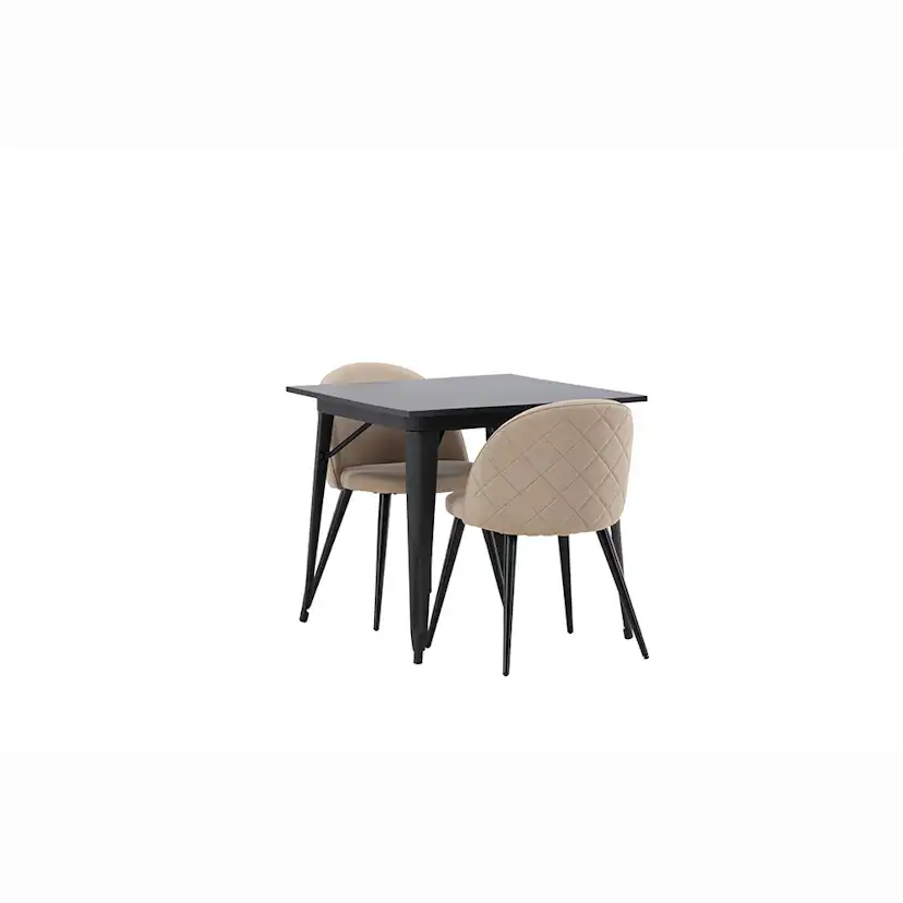 Matgrupp Venture Home Tempe med 2 Velvet Stitches Stolar