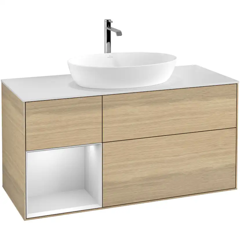 Tvättställsskåp Villeroy & Boch Finion med 3 Lådor Hylla och Bänkskiva för Fristående Tvättställ från Artis & Collaro