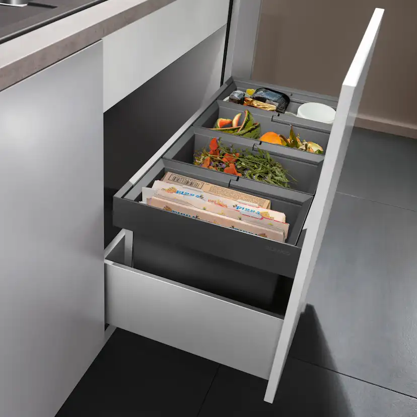 Källsorteringskärl Blanco Flexon II 90/4 Avfallskärl med Lock 90cm