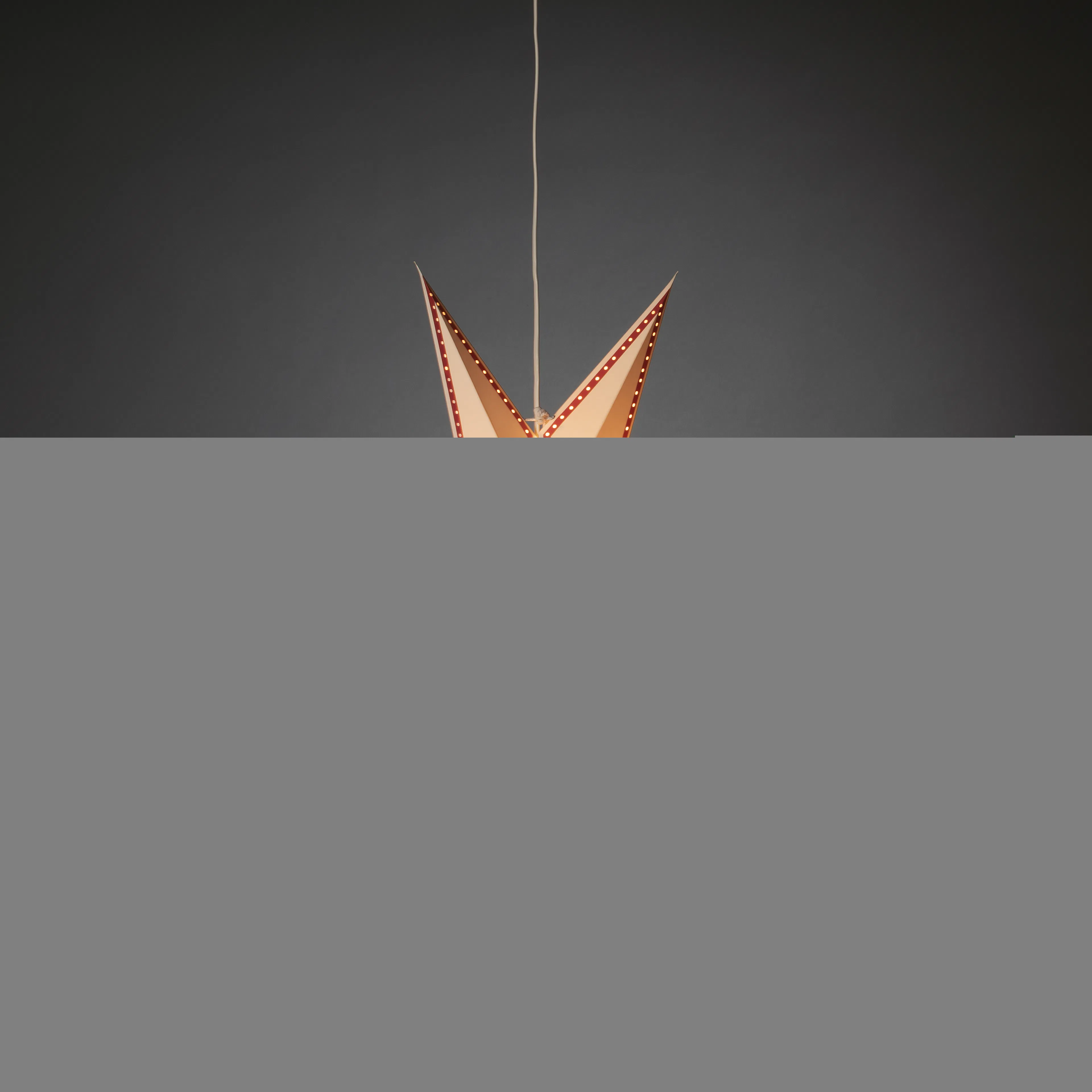 Adventsstjärna Gnosjö Konstsmide Rödmönstrad 60 cm