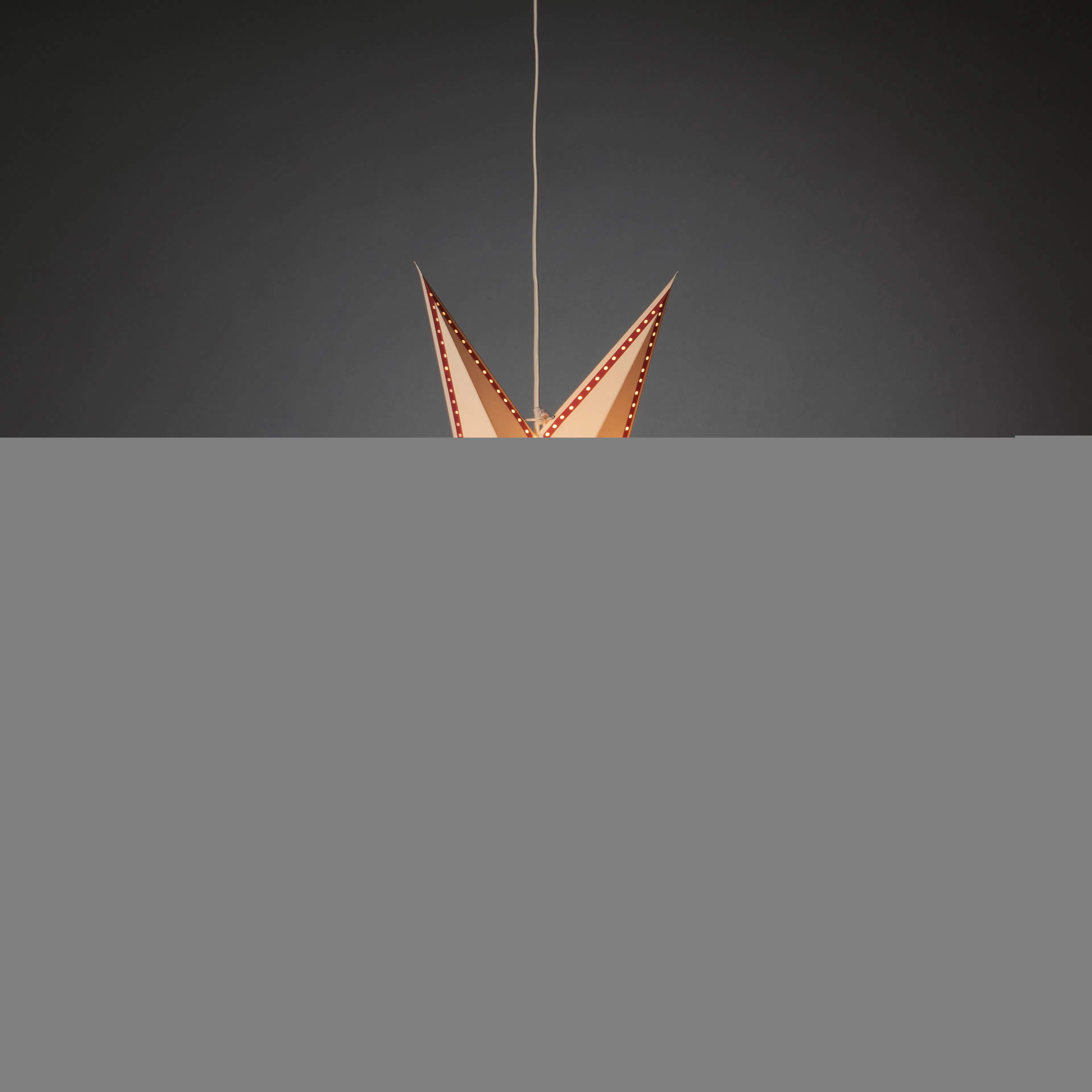 Adventsstjärna Gnosjö Konstsmide Rödmönstrad 60 cm