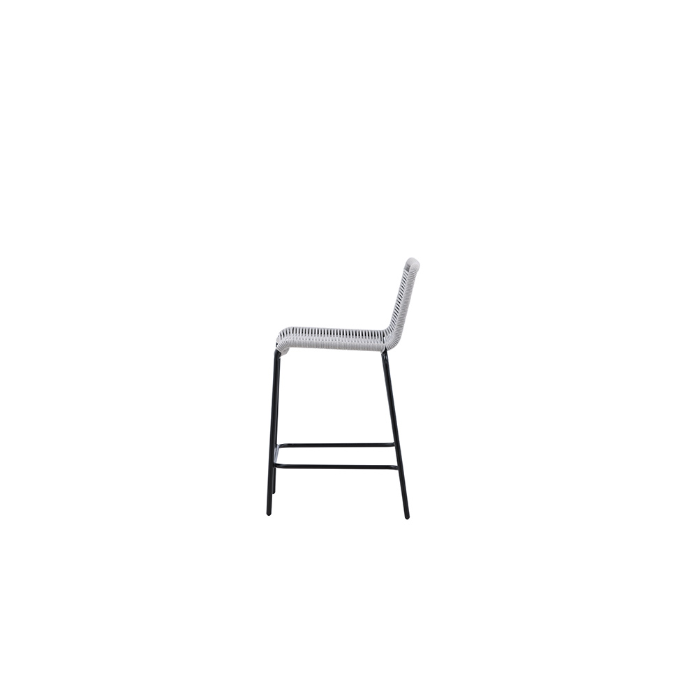 Lindos Barchair Steel - Black / Svart/Ljusgrå