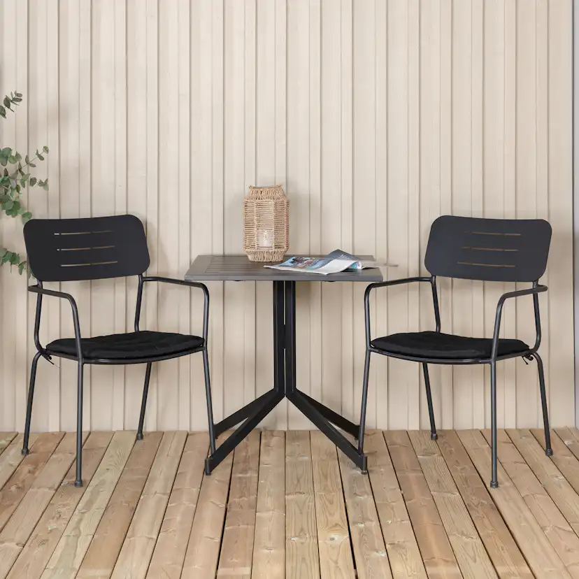 Cafégrupp Venture Home Wella med 2 Nemo Trädgårdsstolar Utomhus