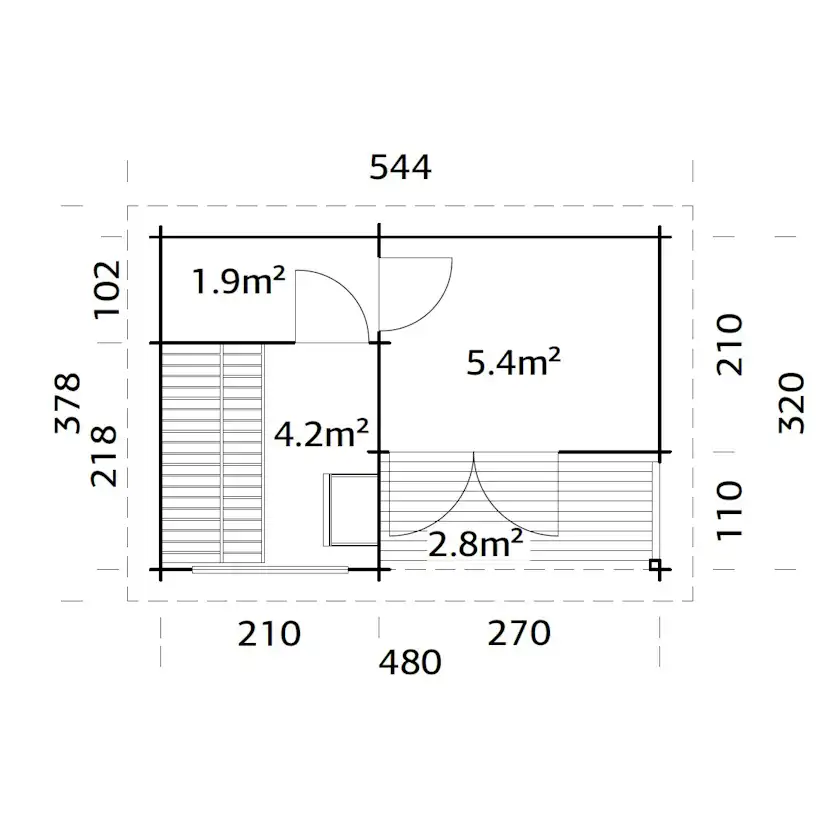 Bastu Palmako Sanna 15,4 m2