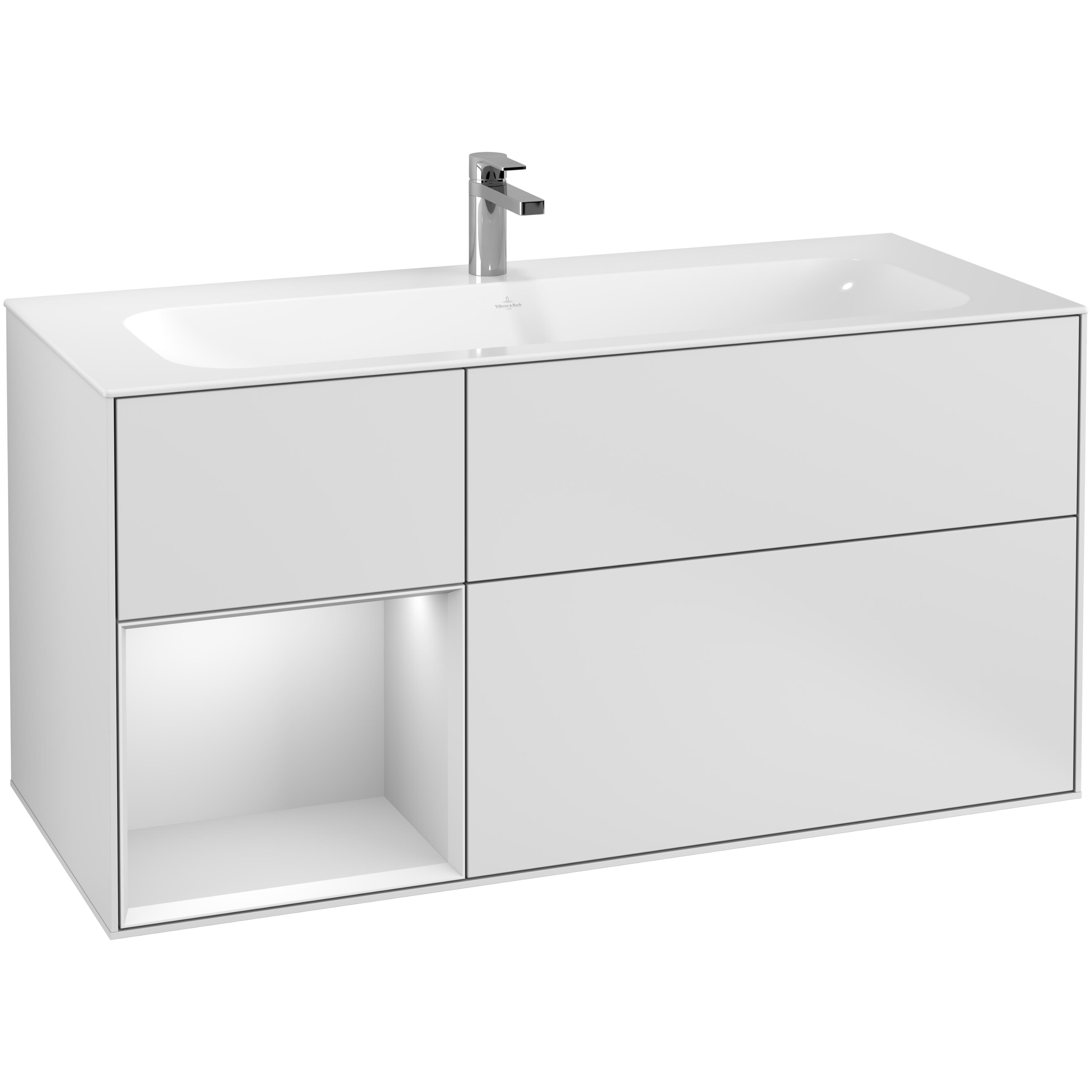 Tvättställsskåp Villeroy & Boch Finion med 3 Lådor och Hylla för Inbyggt Tvättställ
