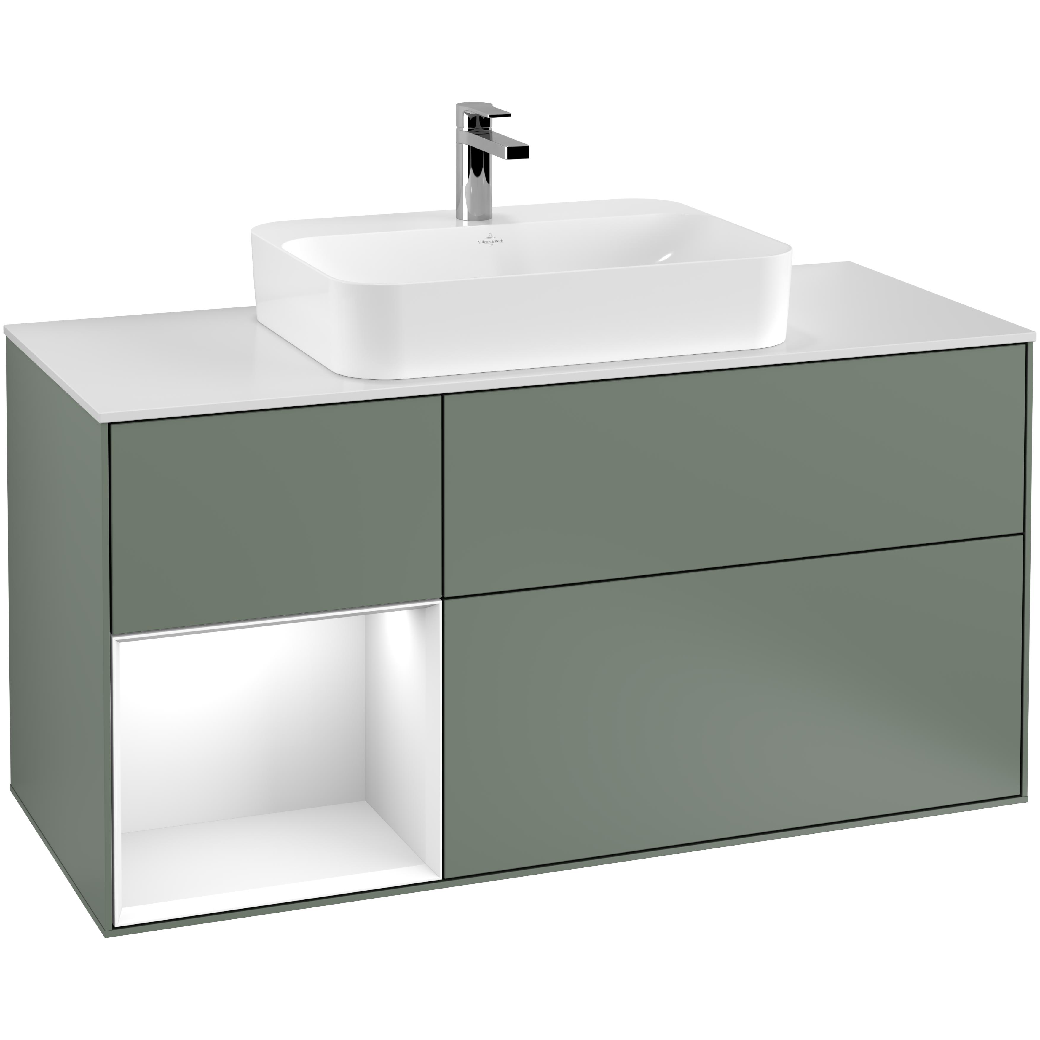 Tvättställsskåp Villeroy & Boch Finion med 3 Lådor Hylla och Bänkskiva för Ytmonterat Tvättställ