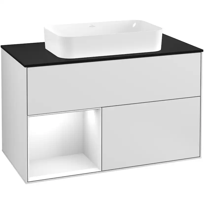 Tvättställsskåp Villeroy & Boch Finion med 2 Lådor Hylla och Bänkskiva för Fristående Tvättställ