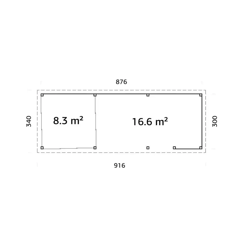 Uterum Palmako Lenna 24,9 m2 Set 416 Slide