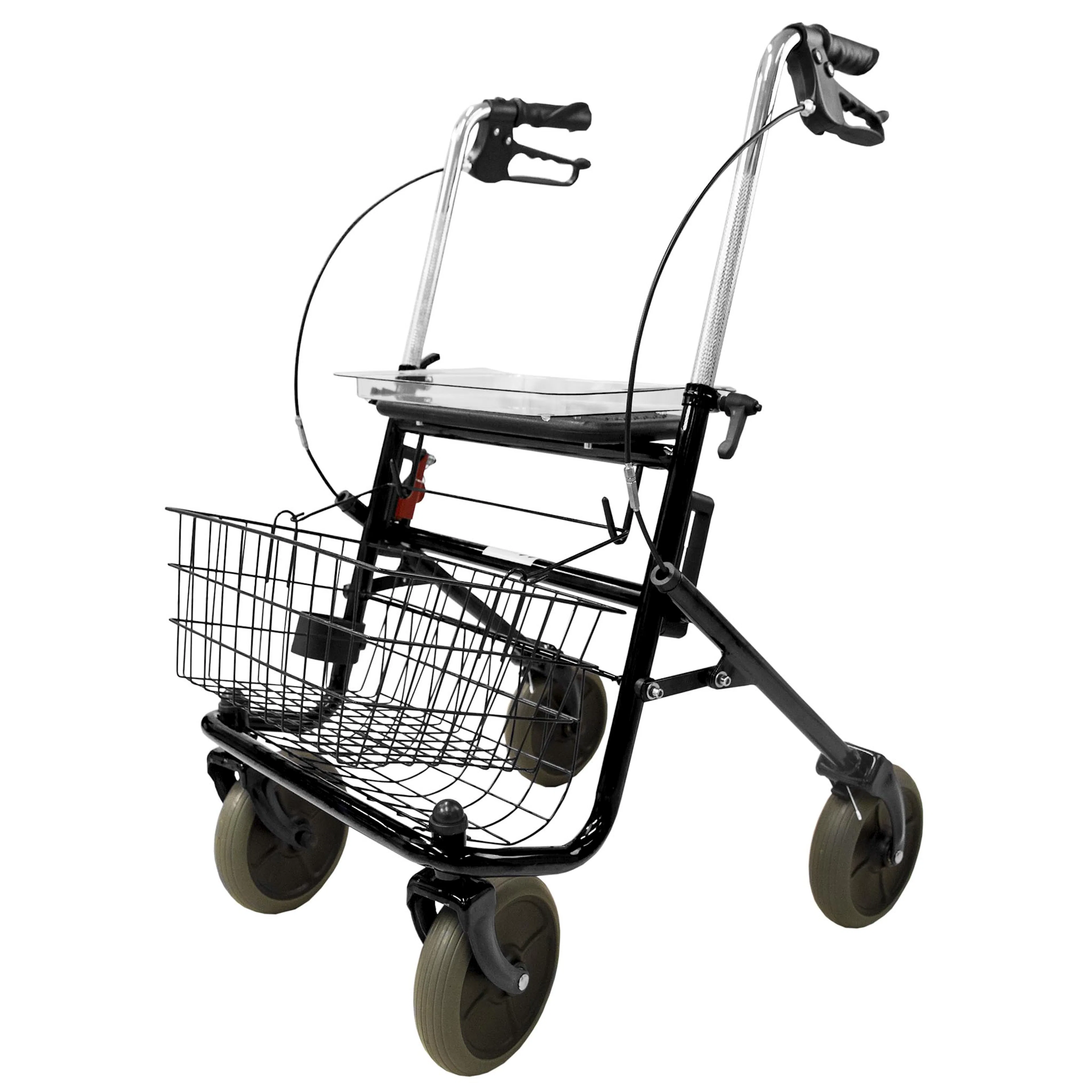 Arvo rollator för Inom- och Utomhusbruk, Svart Svart