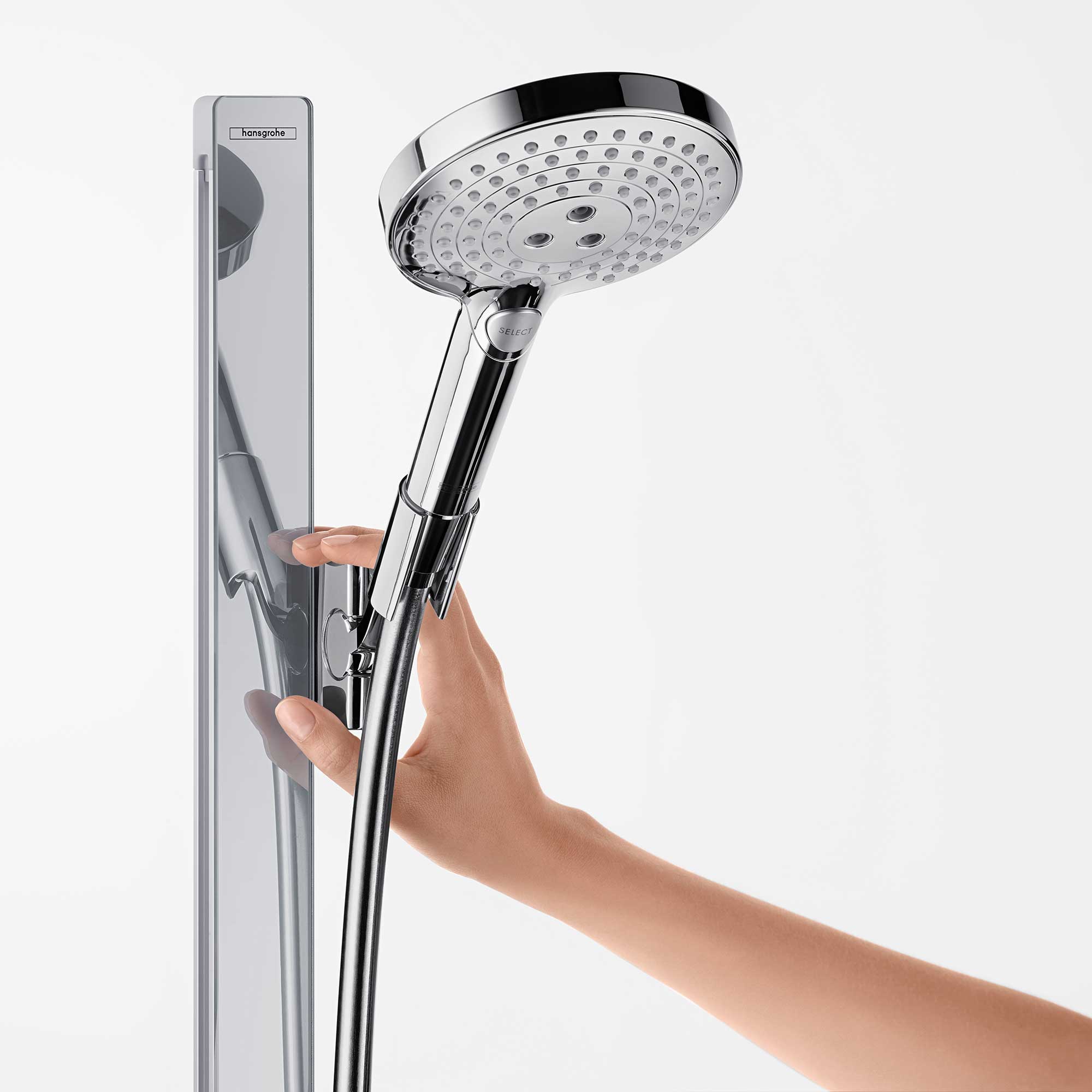 Raindance Select S Duschset 120 3jet med duschstång 150 cm o Krom, Utan EcoSmart