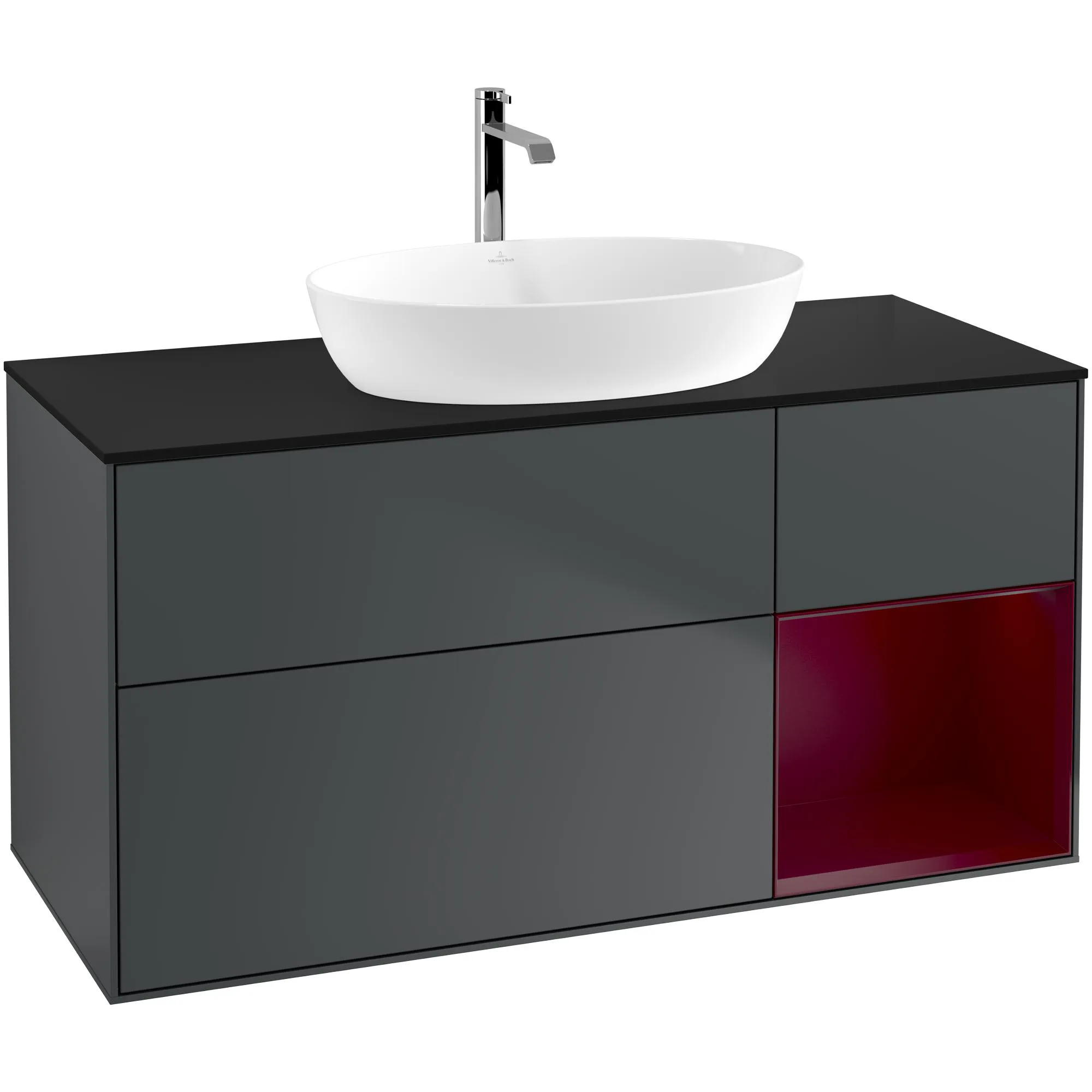 Tvättställsskåp Villeroy & Boch Finion med 3 Lådor Hylla och Bänkskiva för Fristående Tvättställ från Artis & Collaro