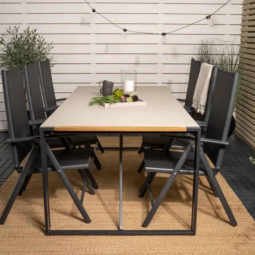 Matgrupp Venture Home Texas Matgrupp Utomhus 200cm med 6 Break Positionsstolar