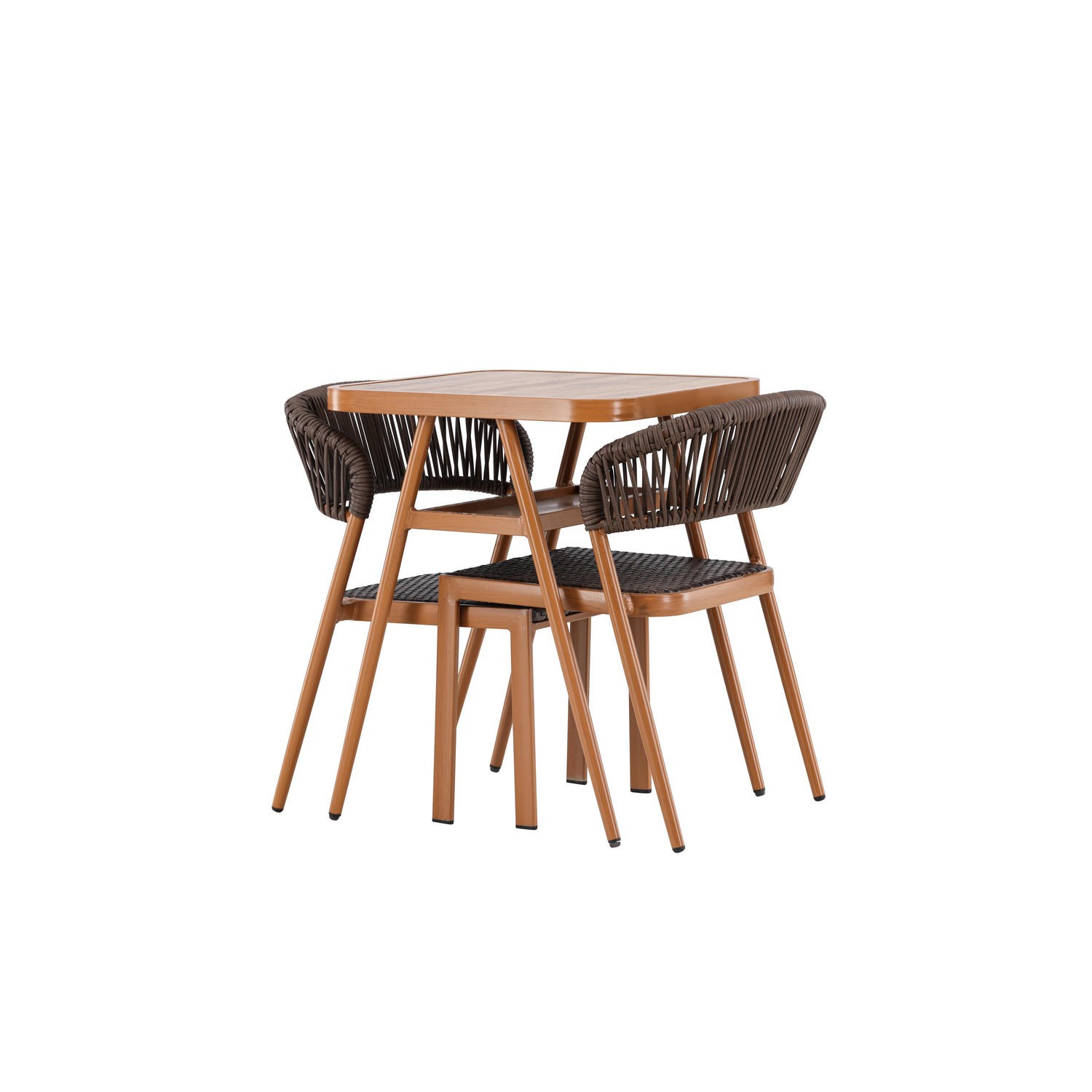 Caféset Venture Home Amadora Trädgårdsgrupp i Brun Aluminium