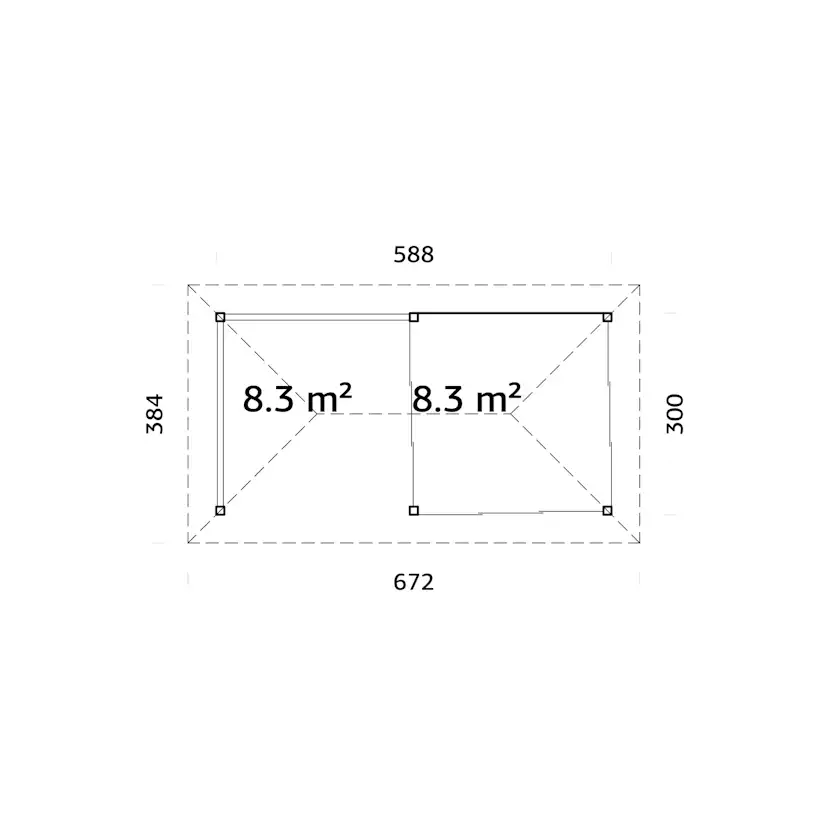 Uterum Palmako Bianca 16,6 m2 Set 204 Slide