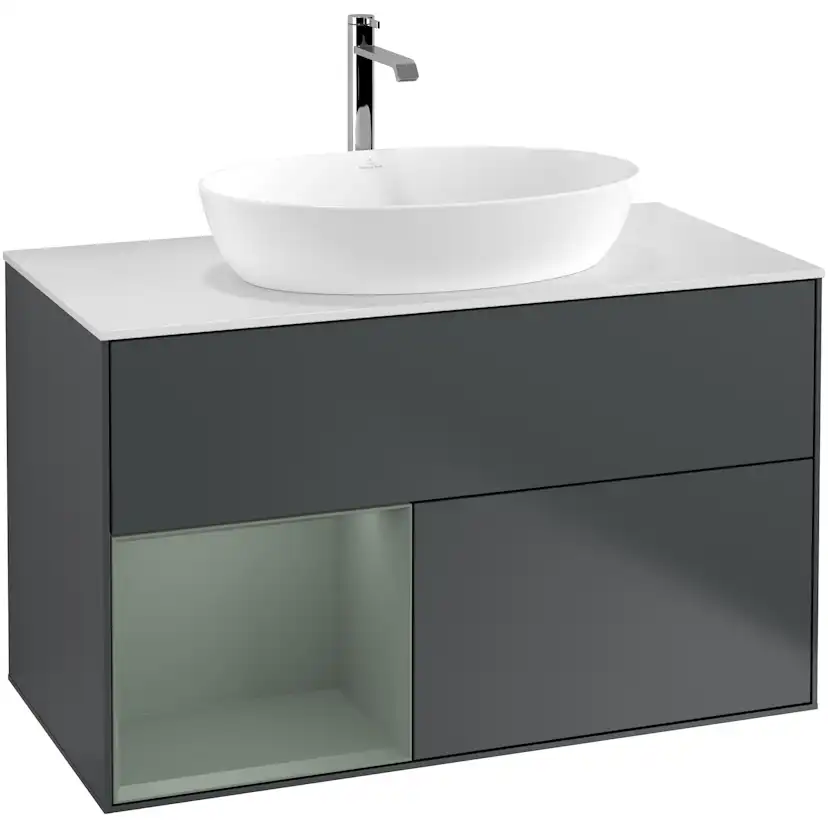 Tvättställsskåp Villeroy & Boch Finion med 2 Lådor Hylla och Bänkskiva för Fristående Tvättställ från Artis & Collaro