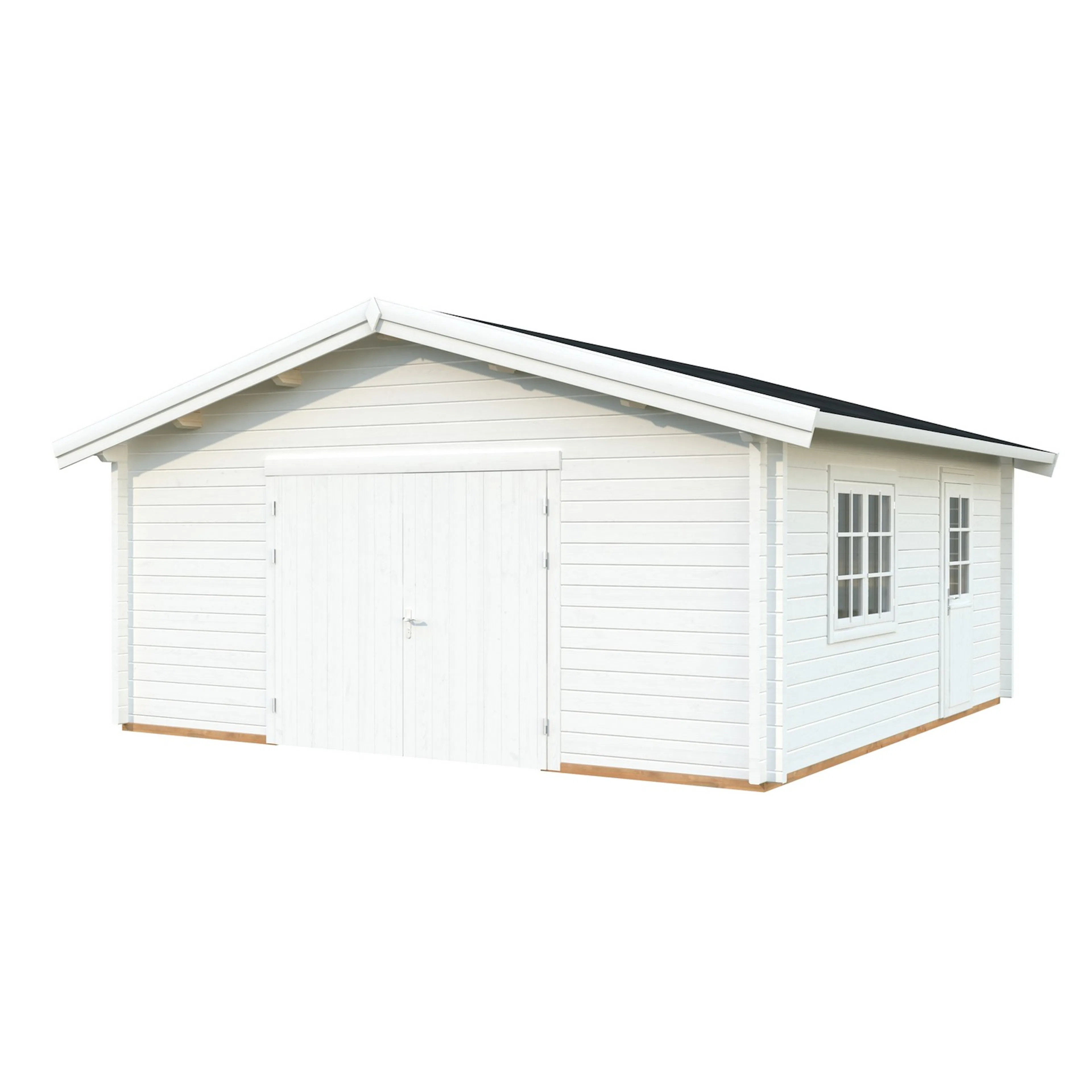 Roger 27,7 m2 mit Holztor PNT9016W2 Vit