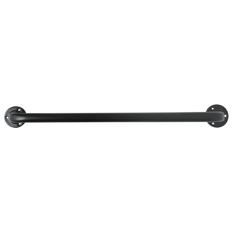 Stödhandtag stål/matt-svart Ø 25 mm 60 cm Färg: Mattsvart, Längd: 600 mm