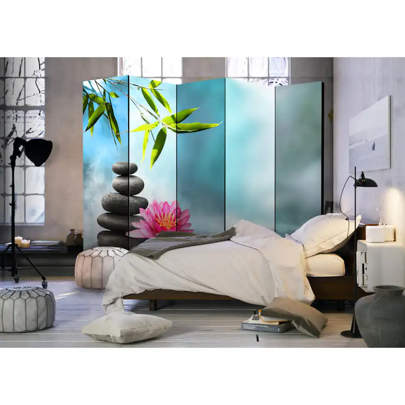 Rumsavdelare Arkiio Water Lily and Zen Stones II 225x172 cm