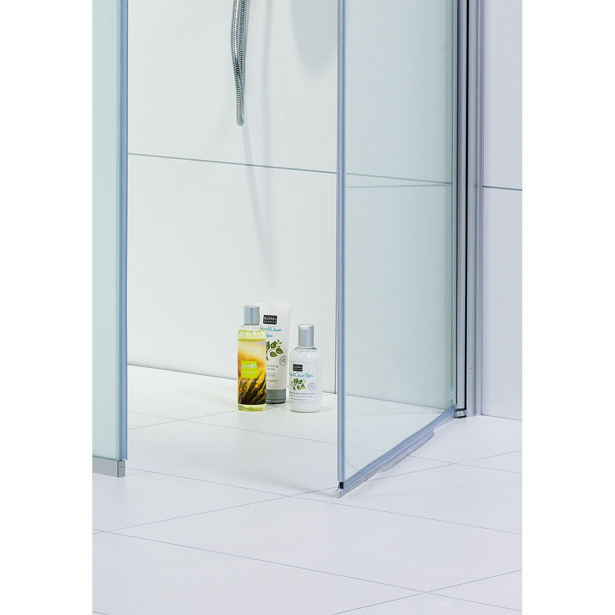 Duschhörna Noro Frost Concept Frostat+Klart glas