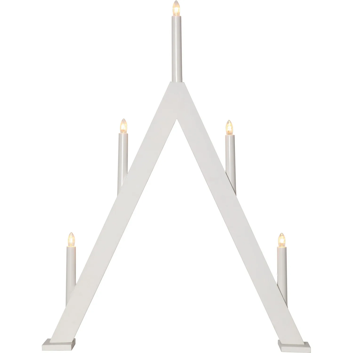 Ljusstake Star Trading Albo Vit, H: 660 mm