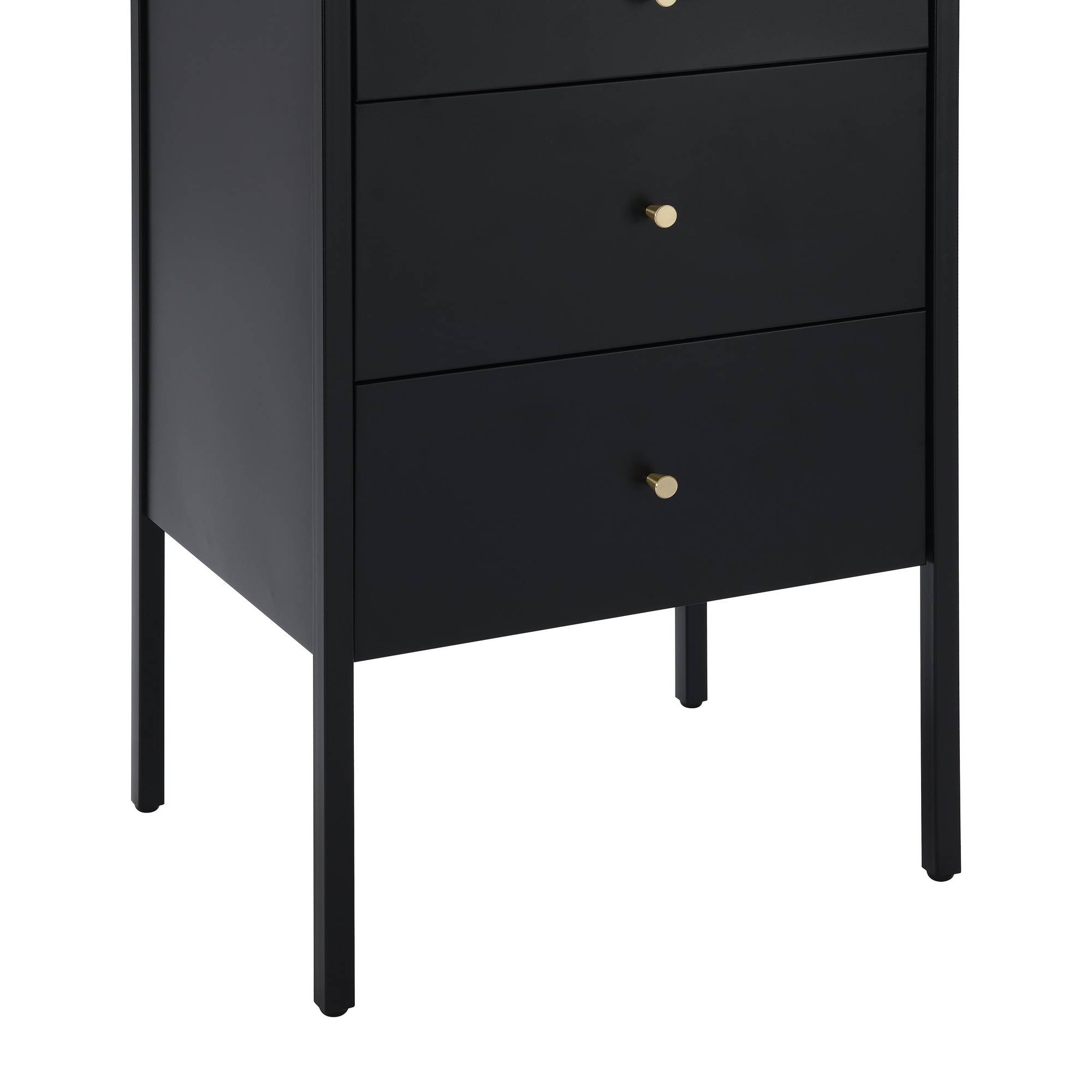 Byrå In Living Benjamin Svart Förvaringsmöbel 50x115x35 cm