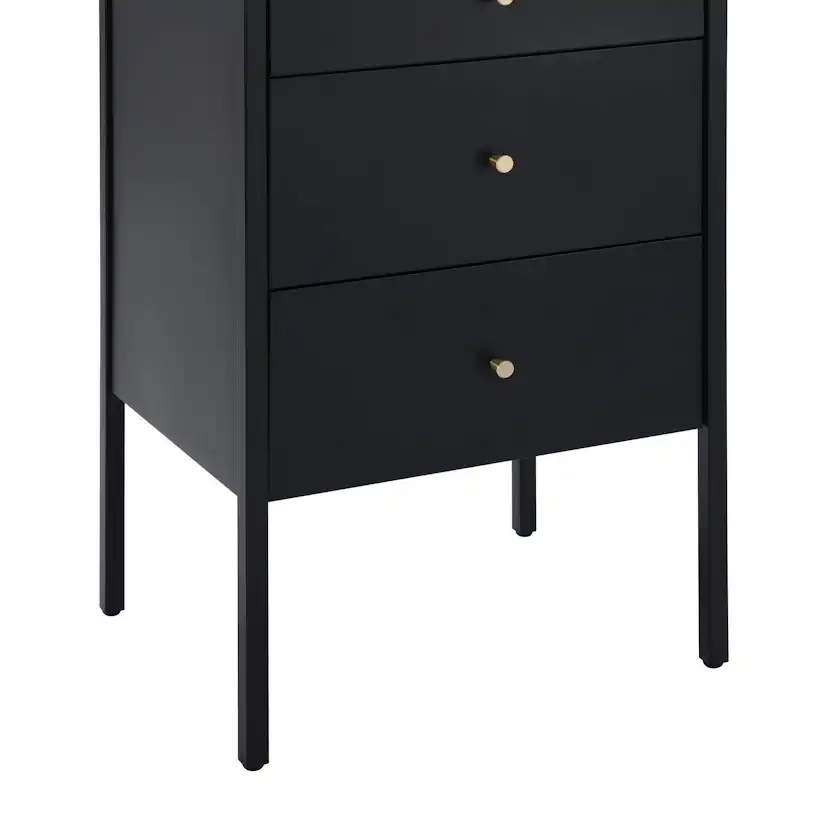 Byrå In Living Benjamin Svart Förvaringsmöbel 50x115x35 cm