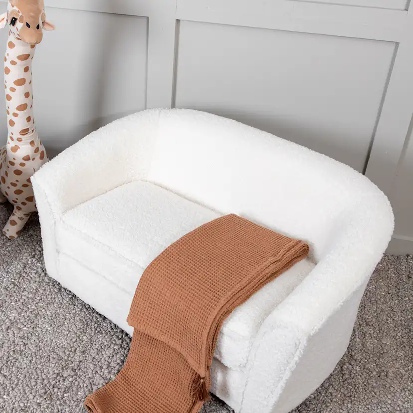 Barnsoffa Venture Home Måna Vit Teddy