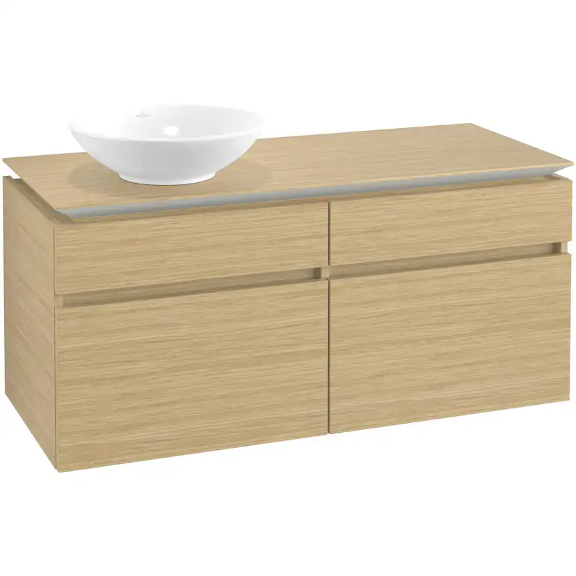 Tvättställsskåp Villeroy & Boch Legato 1200 med 4 Lådor för Ocentrerat Ytmonterat Tvättställ