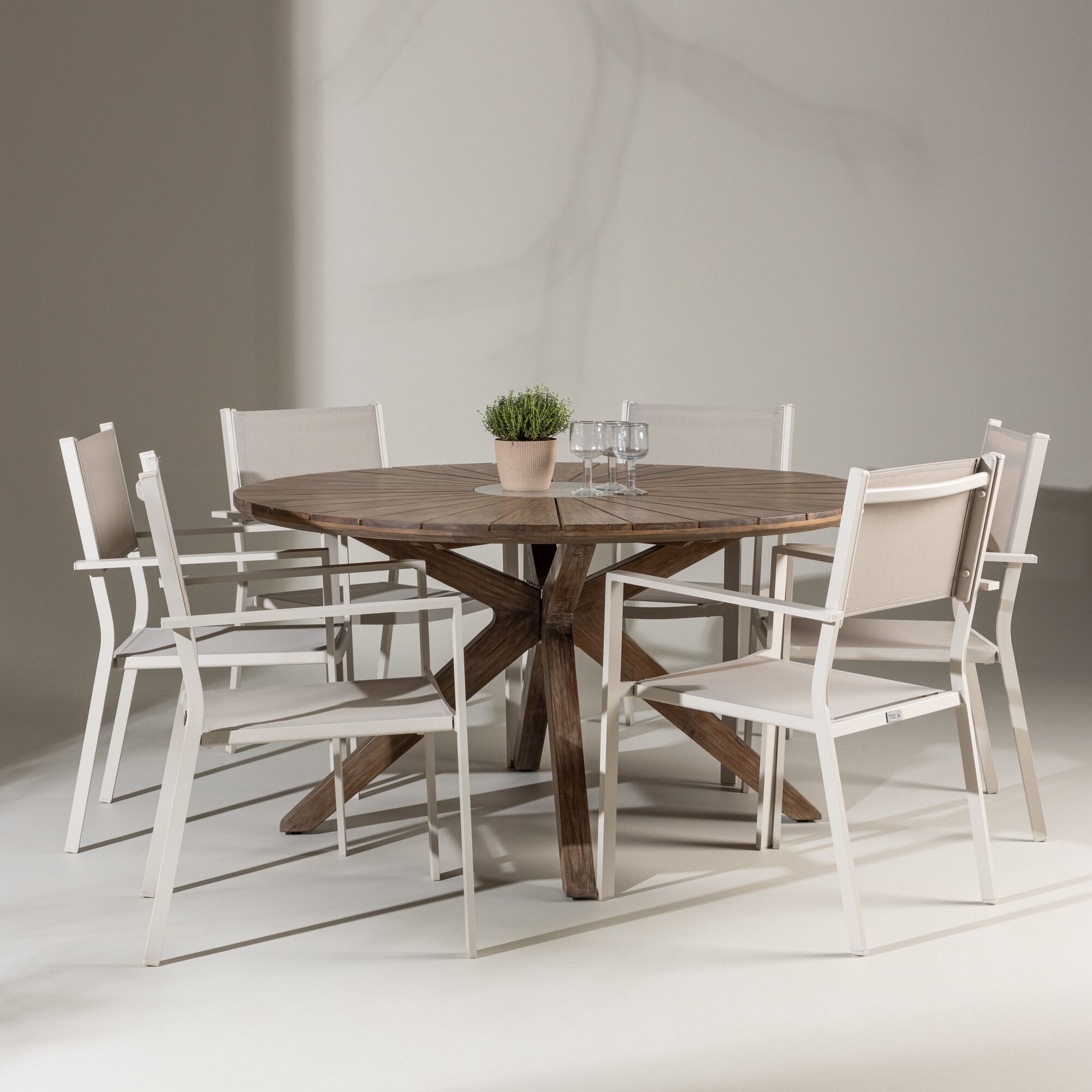 Trädgårdsgrupp Venture Home Rosario med 6 Copacabana Stolar