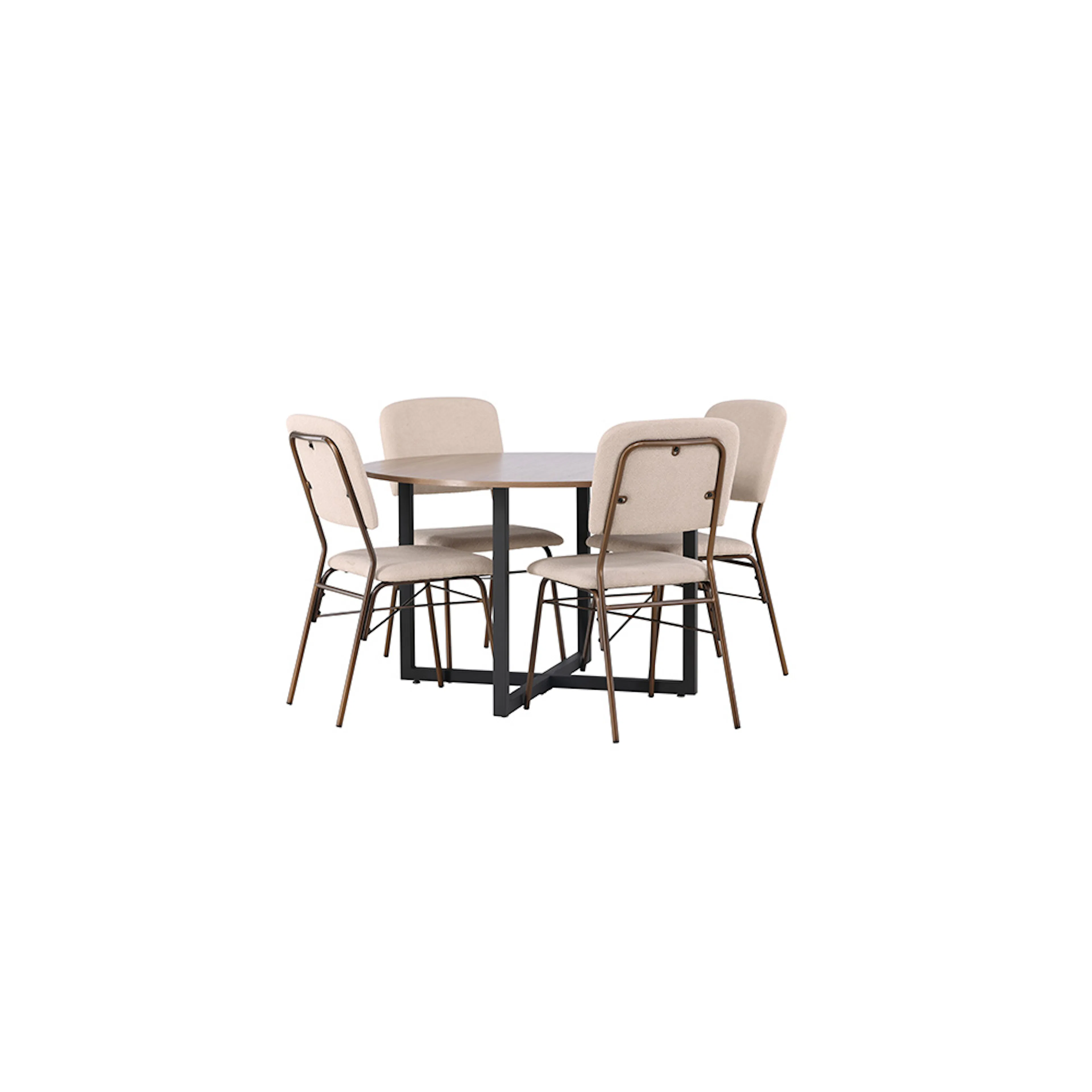 Matgrupp Venture Home Durango Ø120 cm med 4 st Seda stolar