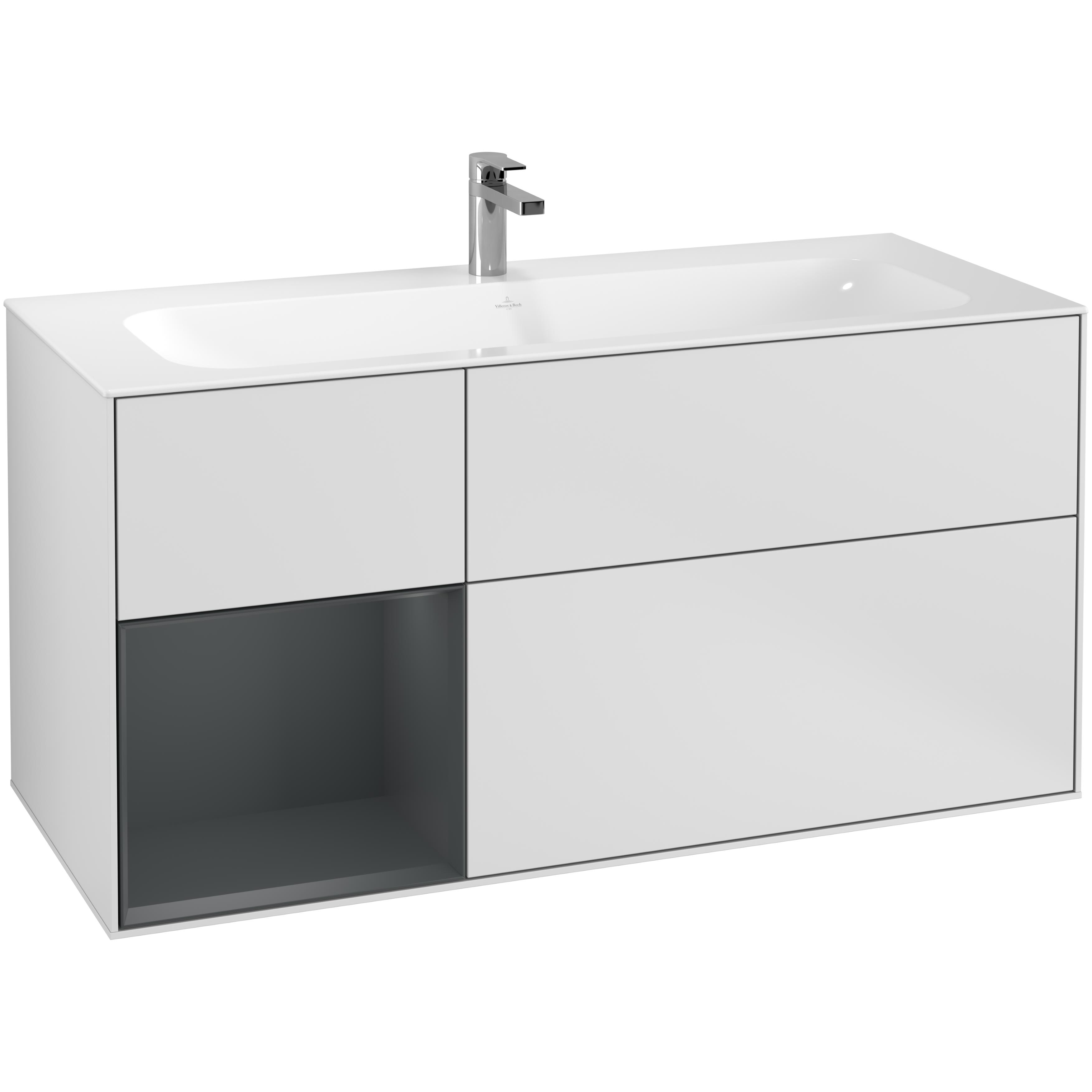 Tvättställsskåp Villeroy & Boch Finion med 3 Lådor och Hylla för Inbyggt Tvättställ