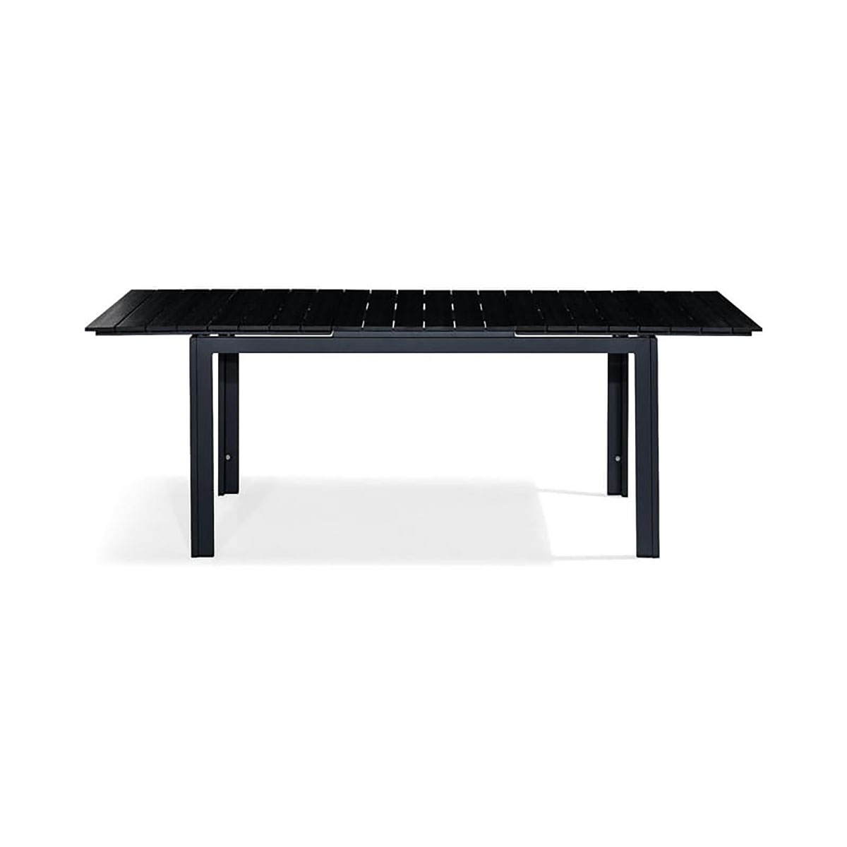 Trädgårdsbord Comfort Garden Tunis, Svart Förlängningsbart Utebord 90x160-220 cm i Aluminium/Aintwood