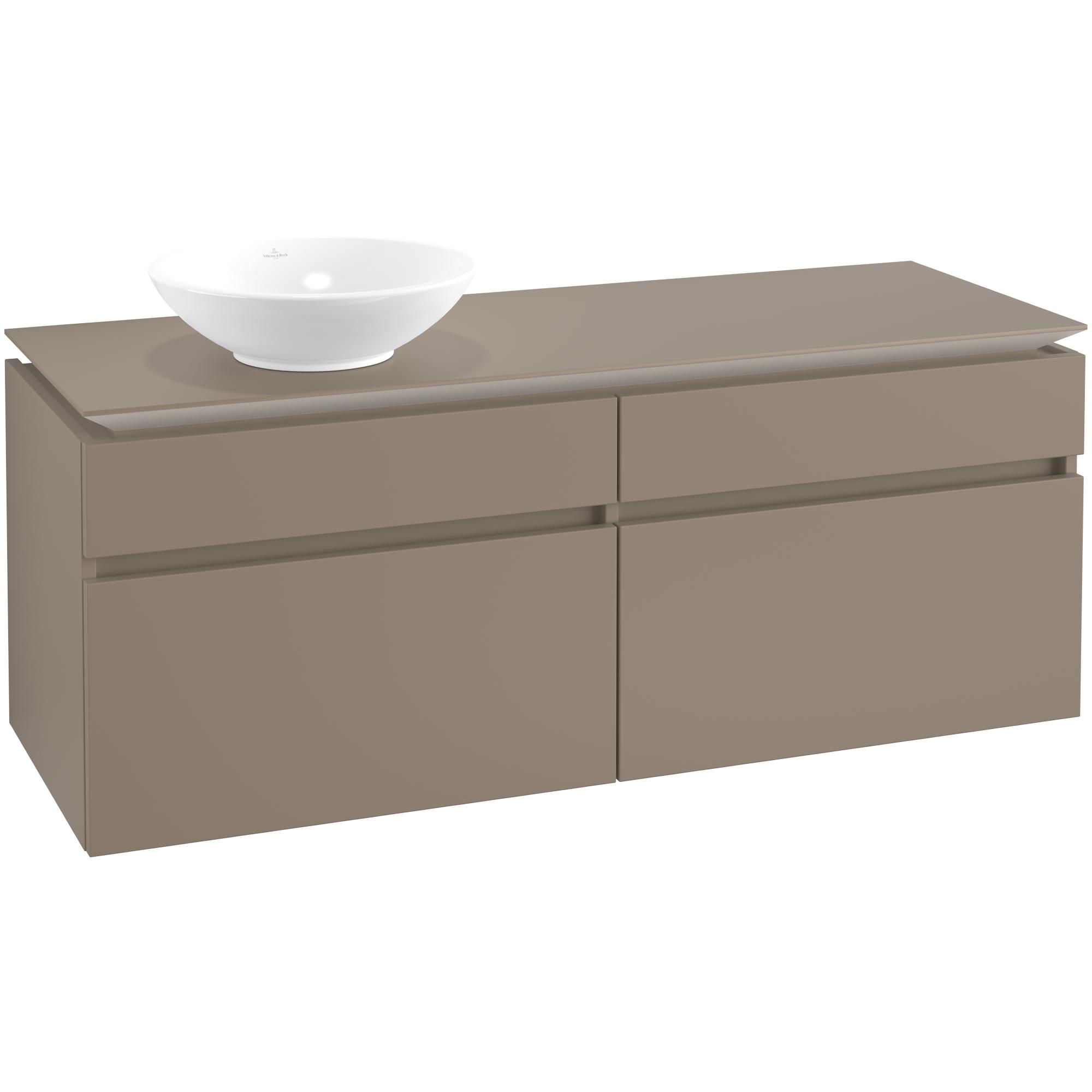 Tvättställsskåp Villeroy & Boch Legato 1400 med 4 Lådor för Ocentrerat Ytmonterat Tvättställ