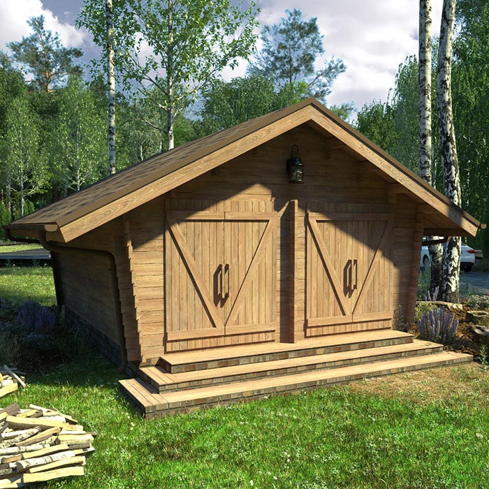 Timmerlada LP Garden U20 Täta Väggar 20 m2