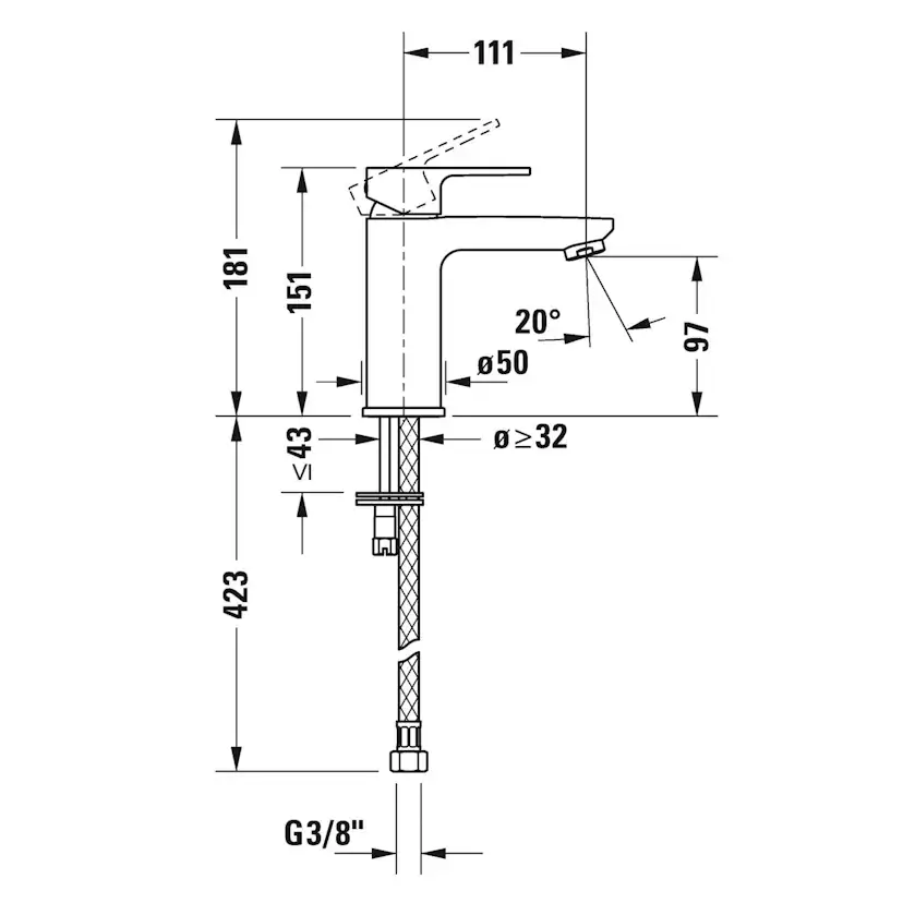 Tvättställsblandare Duravit B.3