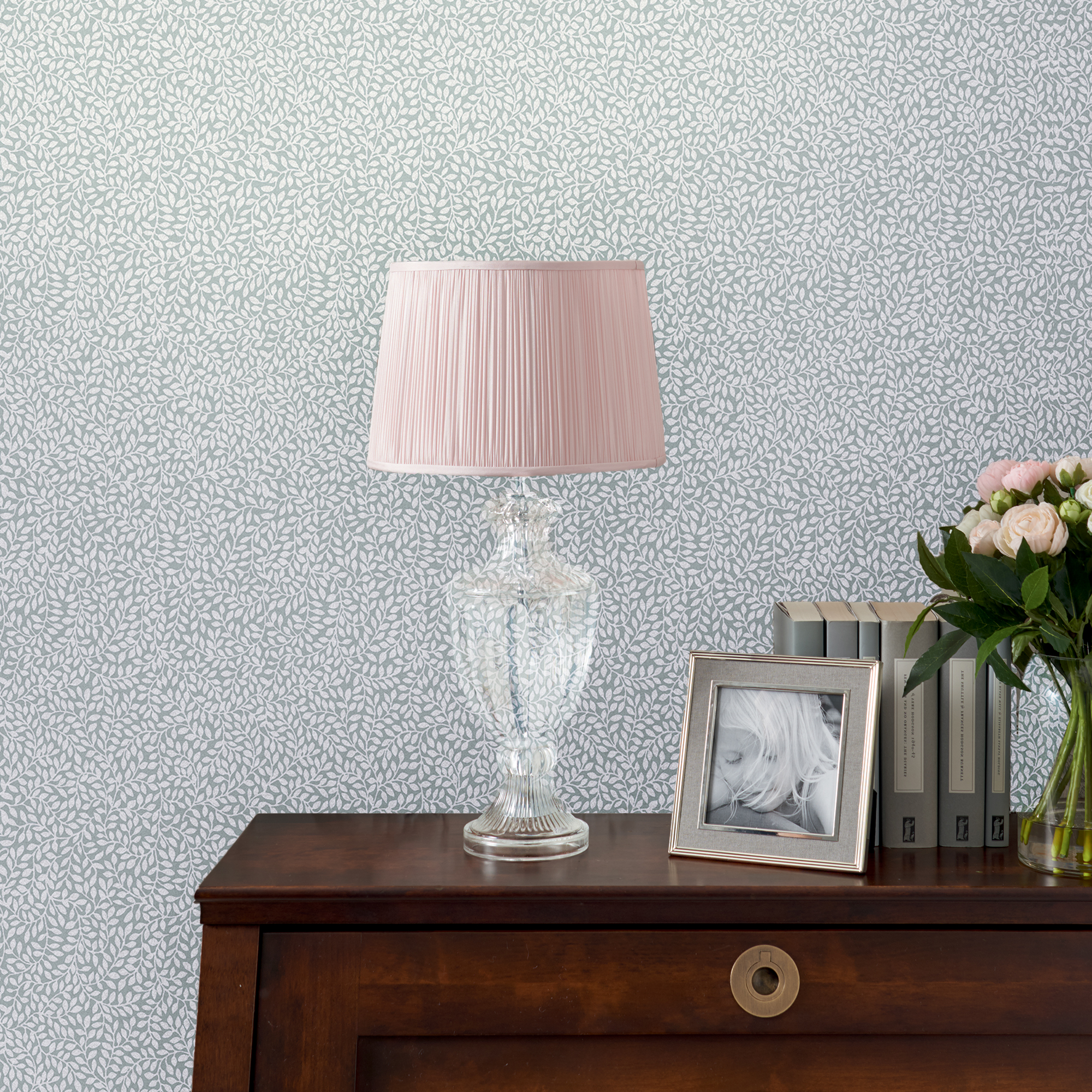Tapet Laura Ashley Little Vines Enteneier Blå