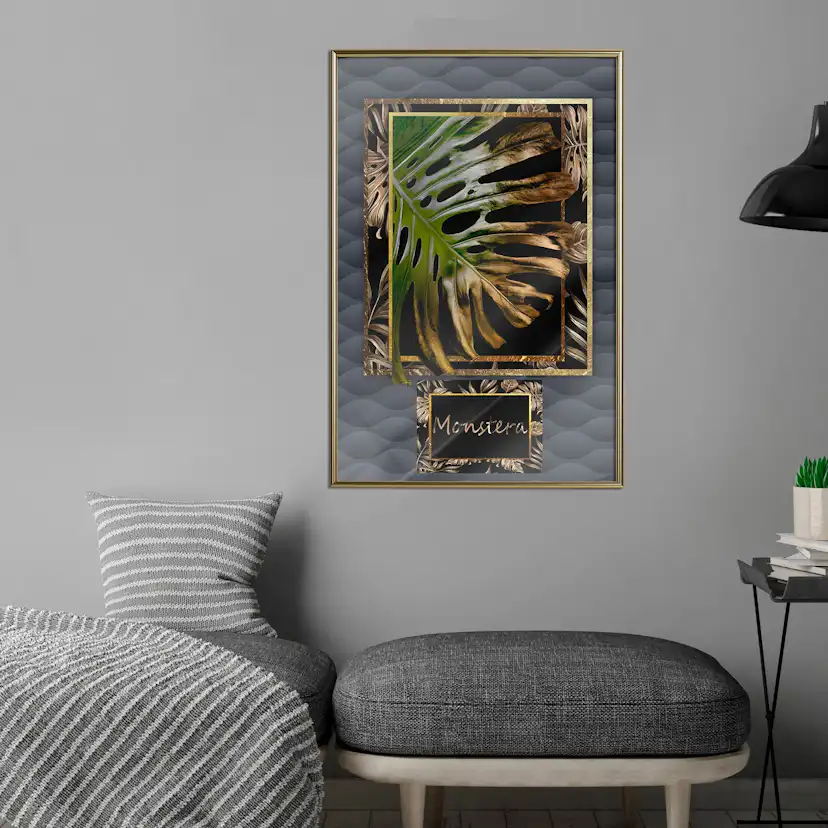 Poster Artgeist Affisch Gilded Monstera