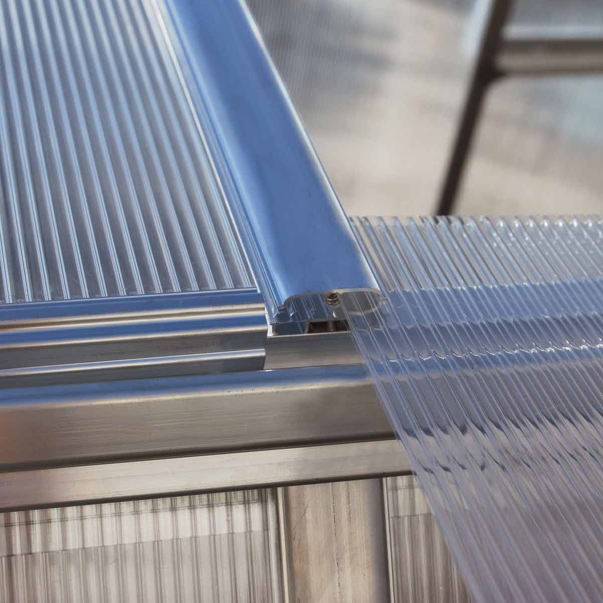 Växthus gop Multi Line Mythos Aluminiumram med UV-Skyddat Polykarbonatglas, 5.7 m²