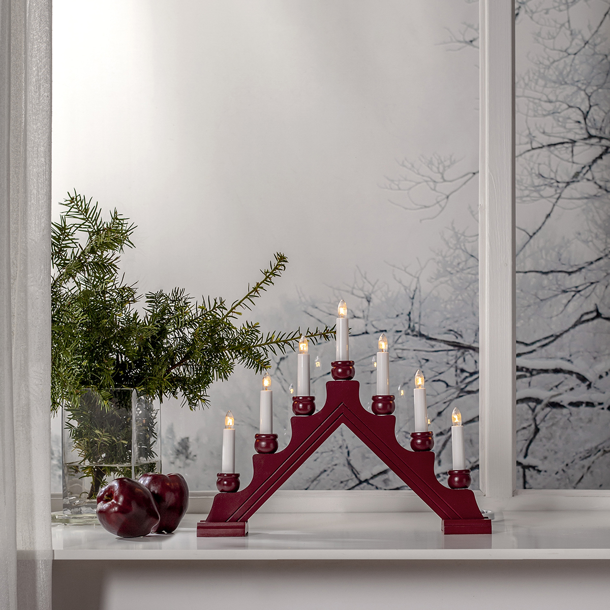 Ljusstake Star Trading Karin 7-Armad Adventsljusstake