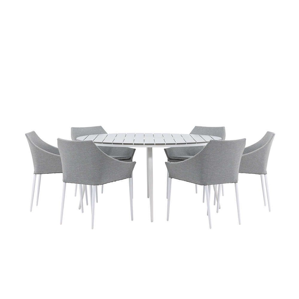 Matgrupp Venture Home Break Ø150 cm med 6 Spoga Stolar