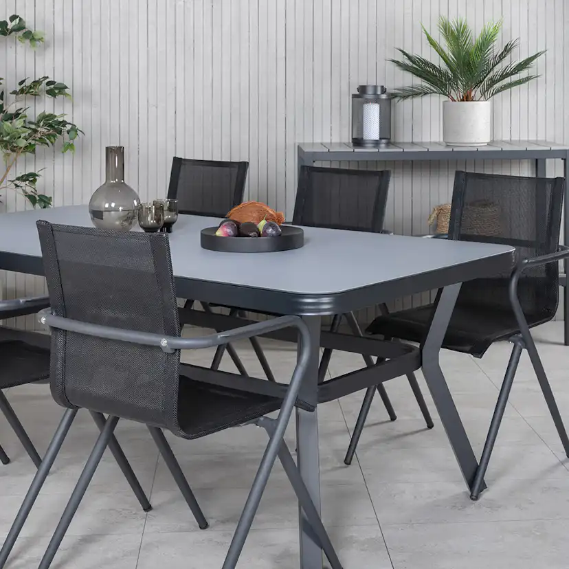 Matgrupp Venture Home Vyn med 6 Anve Matstolar