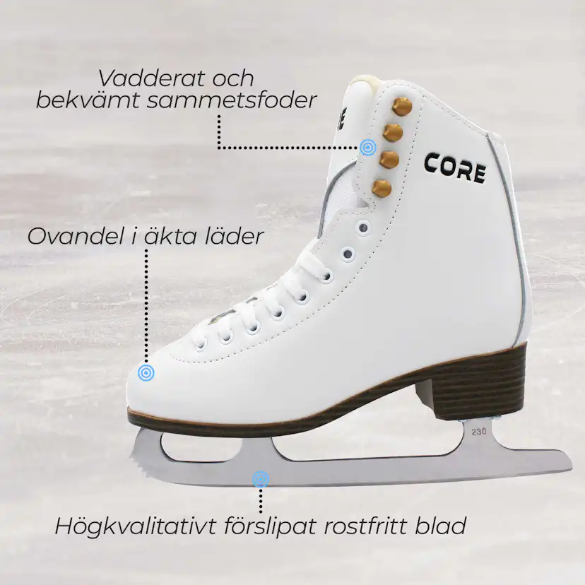 Konståkningsskridskor Nordcore Vit