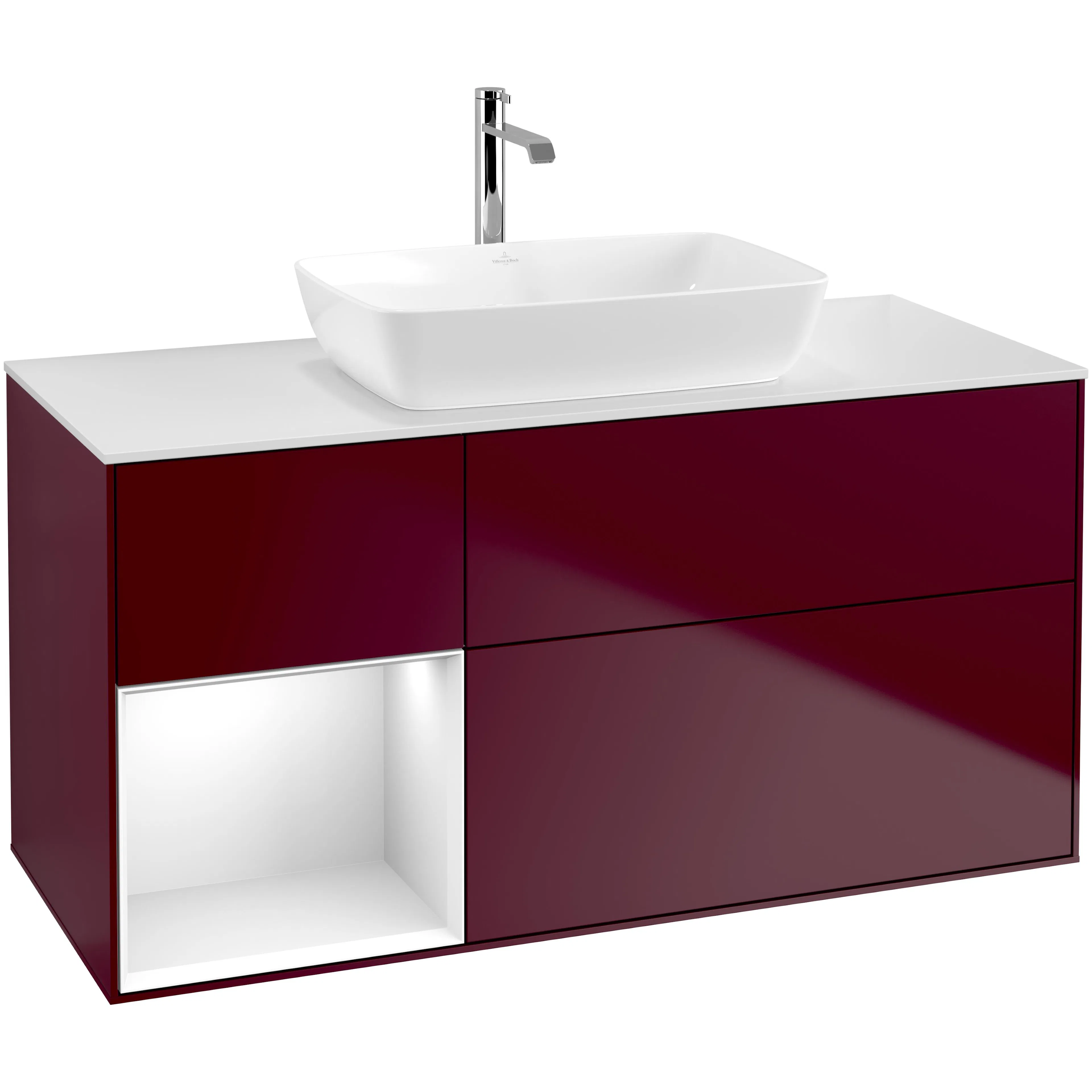 Tvättställsskåp Villeroy & Boch Finion med 3 Lådor Hylla och Bänkskiva för Fristående Tvättställ från Artis & Collaro