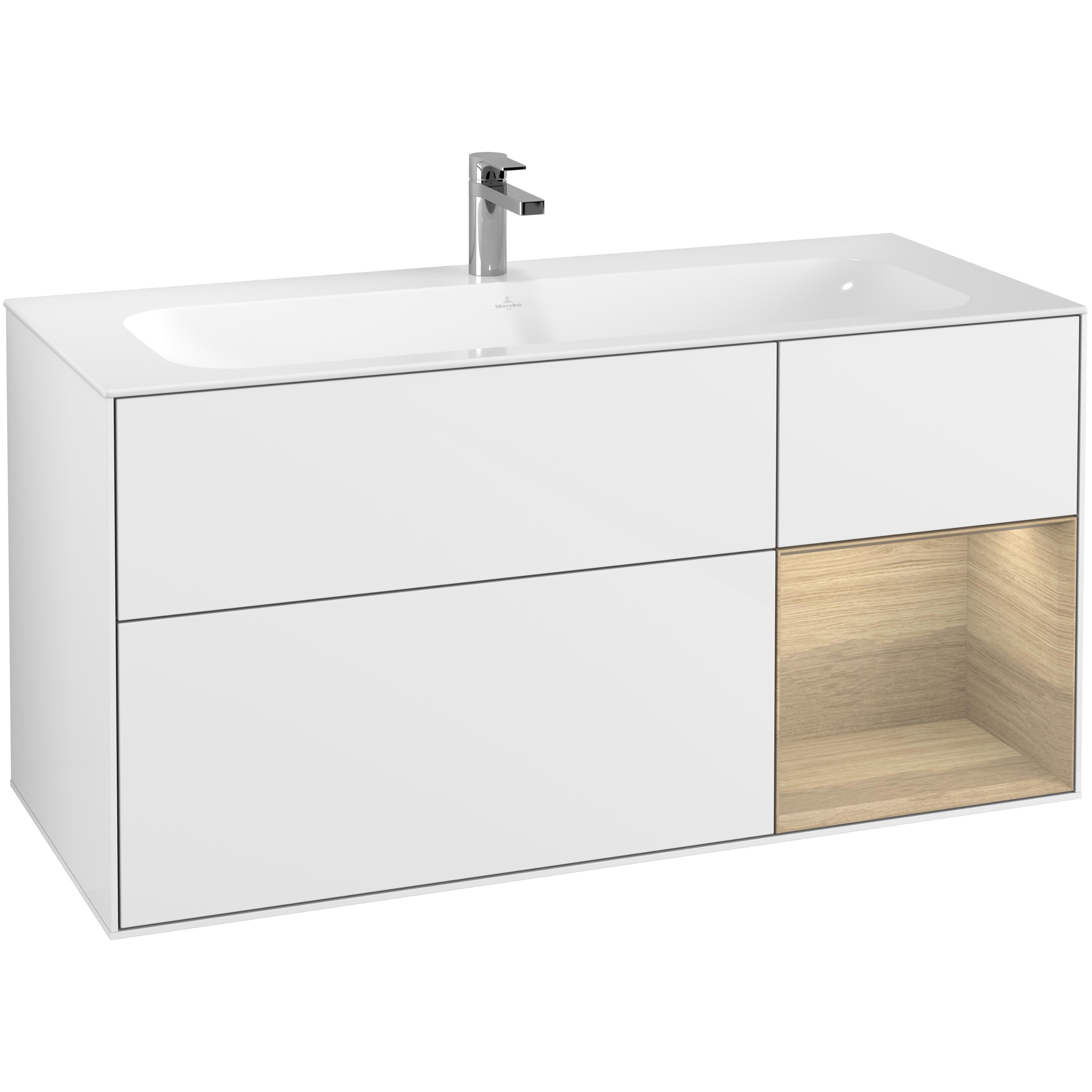 Tvättställsskåp Villeroy & Boch Finion med 3 Lådor och Hylla för Inbyggt Tvättställ