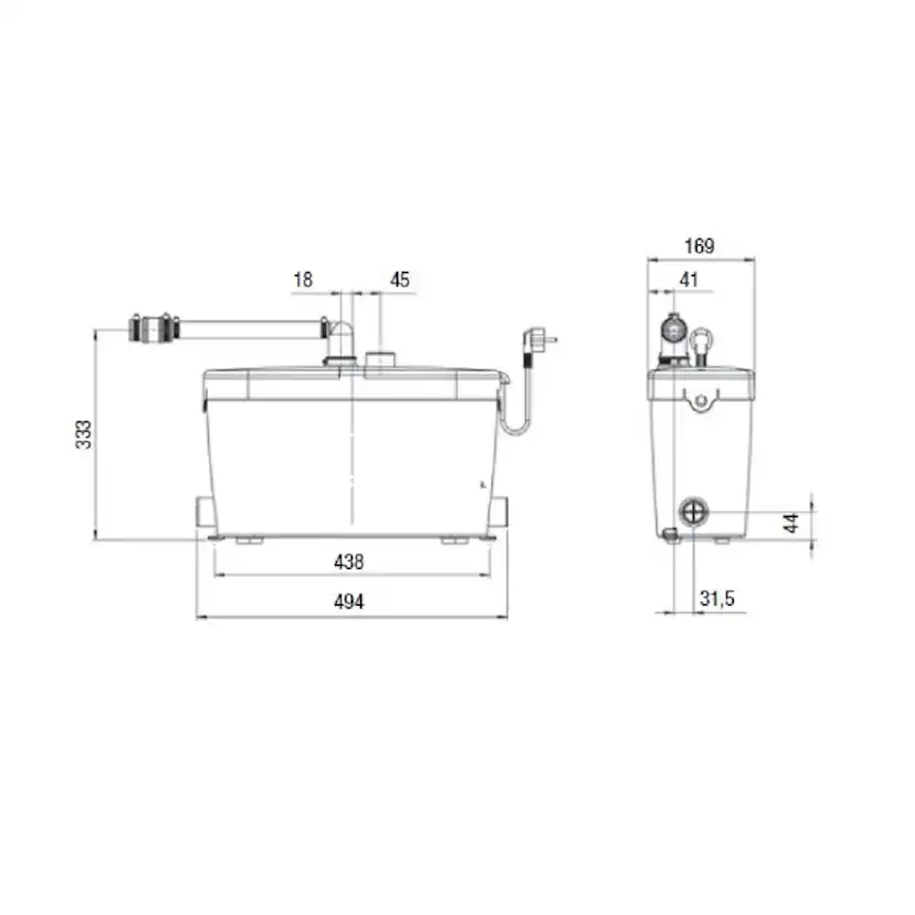 Avloppspump Saniflo Saniaccess Pump