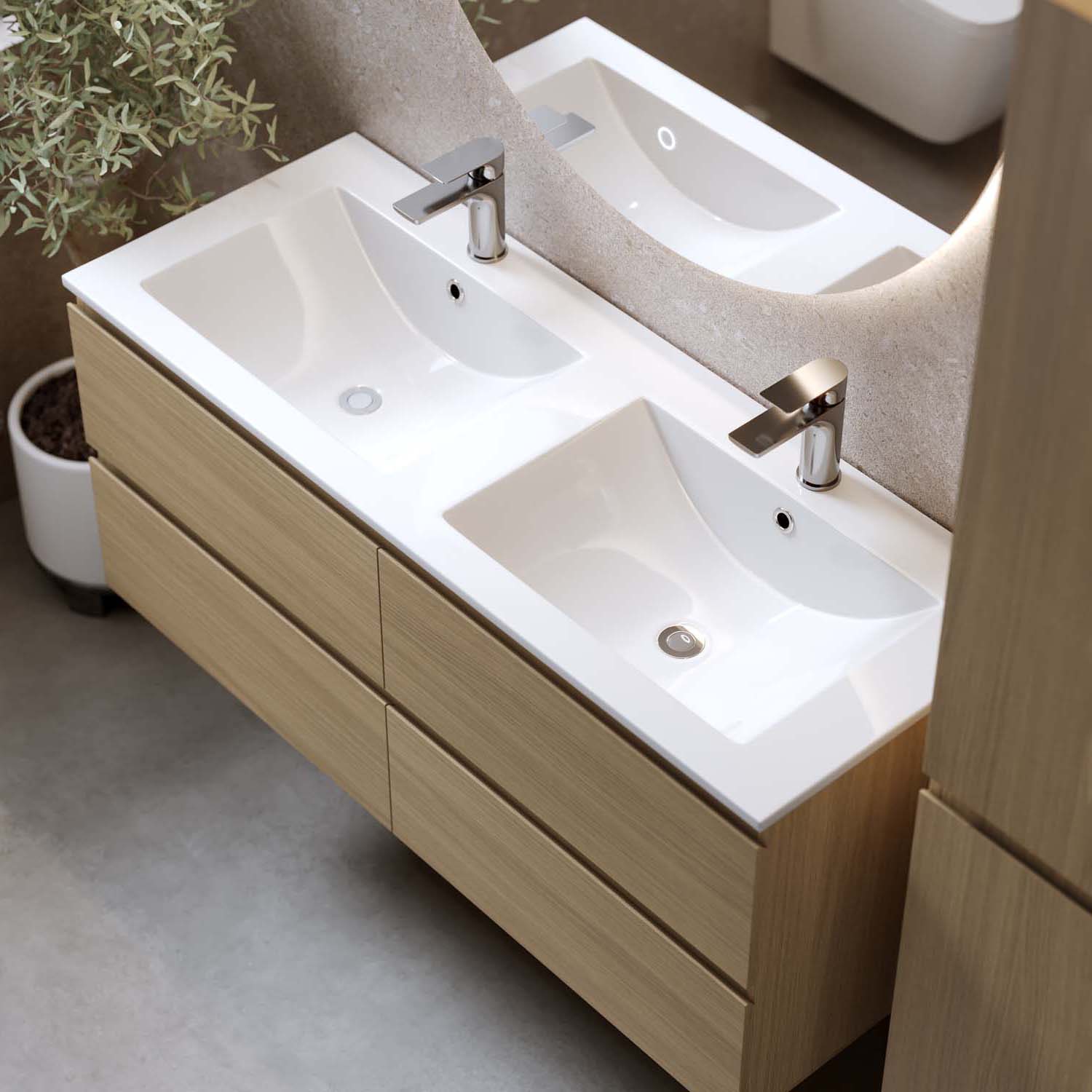 Tvättställsskåp Bathlife Eufori Ljus Ek