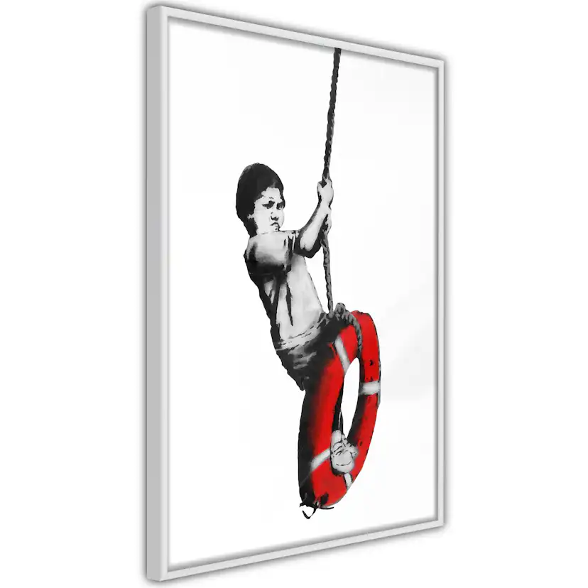 Poster Artgeist Affisch Banksy Boy on Rope