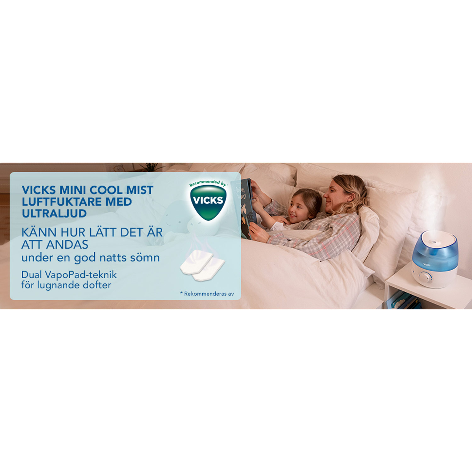 Luftfuktare Mini Cool Mist Ultrasonic VUL525